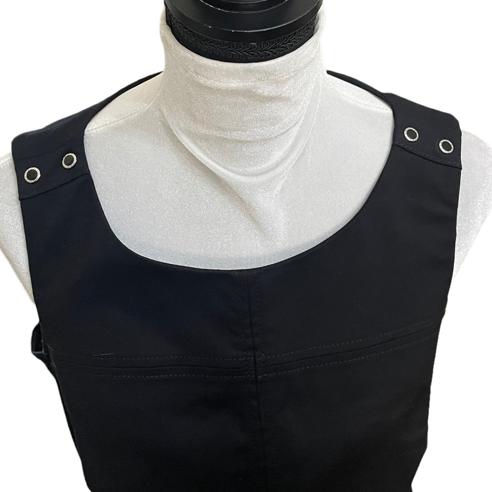 White House Black Market black overall sleeveless dress minimalist cotton medium - Picture 3 of 10